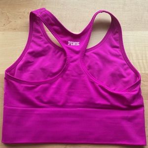 PINK long lined sports bra